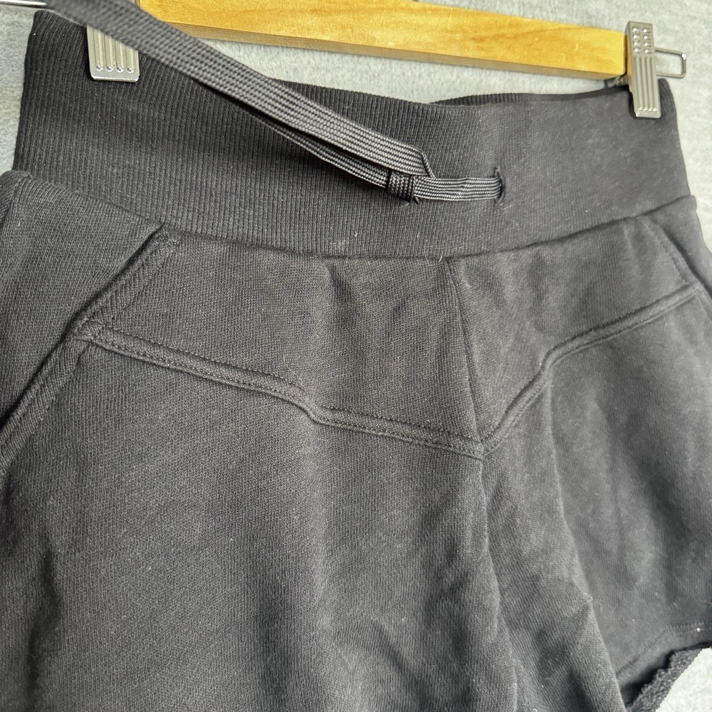 Joy Lab Women's Black French Terry Sweat Shorts Sz Medium New Knit Basque Waist - Picture 3 of 10
